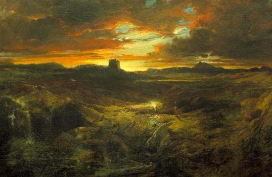 Thomas Moran Childe Roland to the Dark Tower Came Norge oil painting art